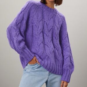 Love, Whit by Whitney Port Purple Chunky Sweater, S